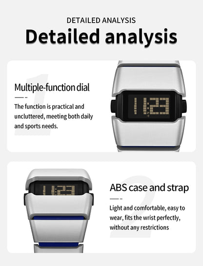 SANDA 9504 Retro Electronic Watch 5ATM Waterproof Night Light Display Snooze Alarm Clock Stopwatch Men's and Women's Watches2026