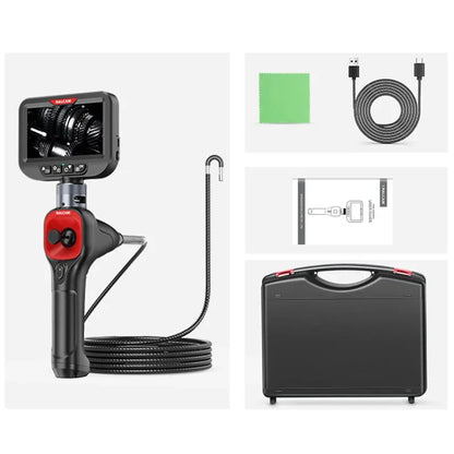 360° Articulating Borescope 6.2mm 4 Ways 3m Wires IPS Automotive Inspection Camera 6 Adjustable LED Lights