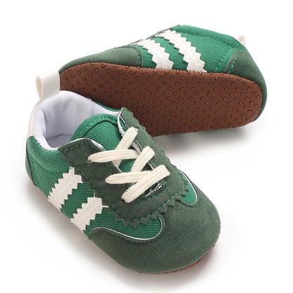 Baby Boys Girls Spring Autumn Shoes 0-1 Year First Walker Fashion Striped Rubber Soles Casual Sports Newborn
