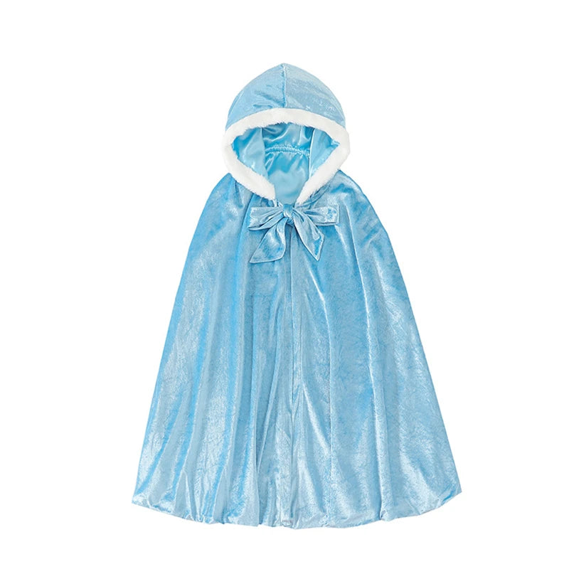 Elsa Cosplay Costume Kids Layers Deluxe Ball Gown Princess Dresses Aurora Christmas Wedding Evening Dress Girls Princess Dresses