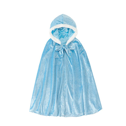 Elsa Cosplay Costume Kids Layers Deluxe Ball Gown Princess Dresses Aurora Christmas Wedding Evening Dress Girls Princess Dresses