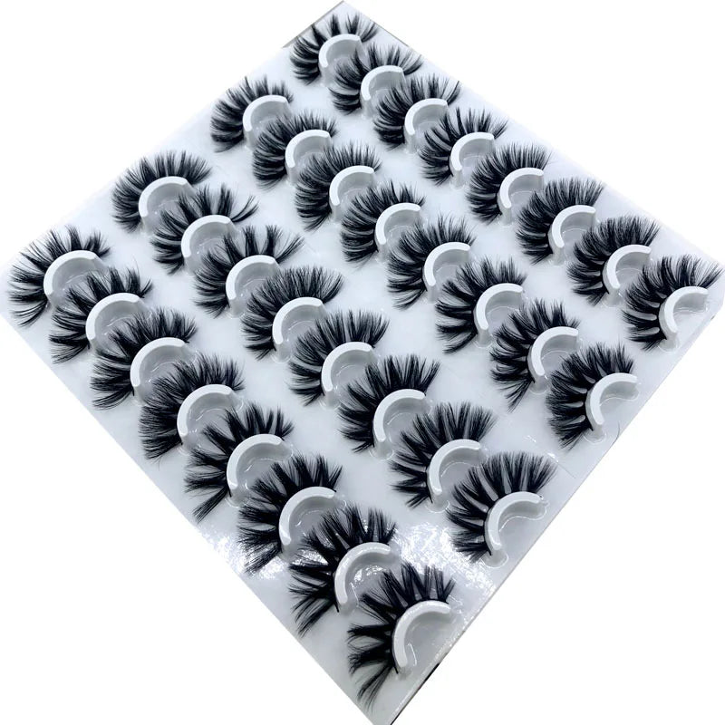 16 Pairs 3D Mink Lashes Natural False Eyelashes Dramatic Volume Fake Lashes Makeup Eyelash Extension Silk Eyelashes