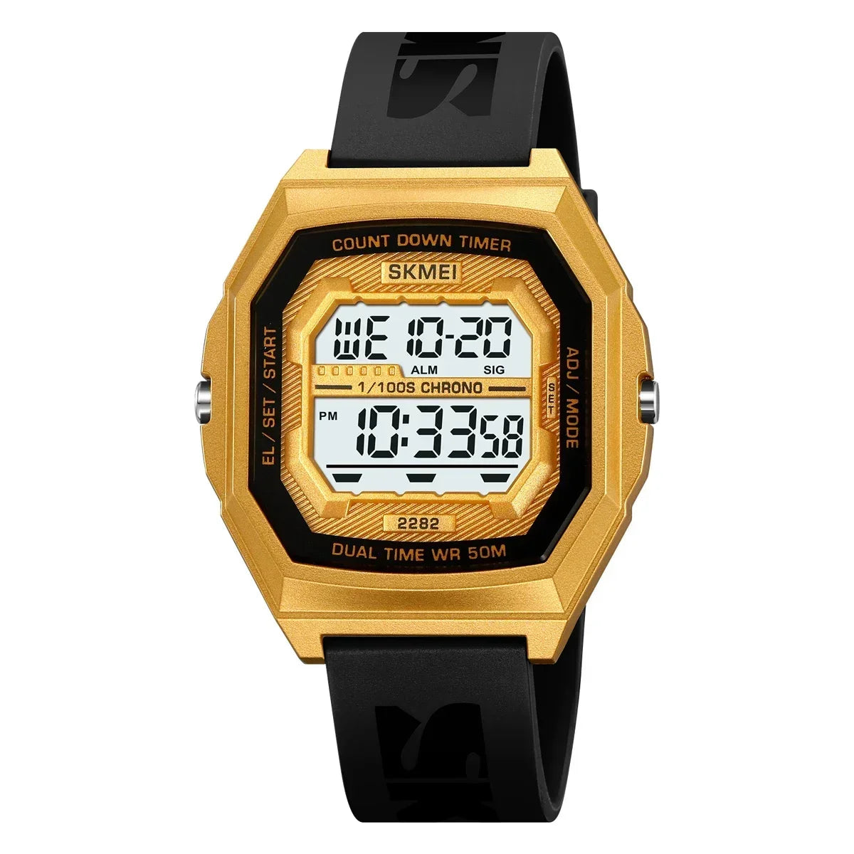 SKMEI 2282 Watches For Men Women 5Bar Waterproof Stopwatch Countdown Wristwatches Reloj Hombre Fashion Digital Sport Electronic