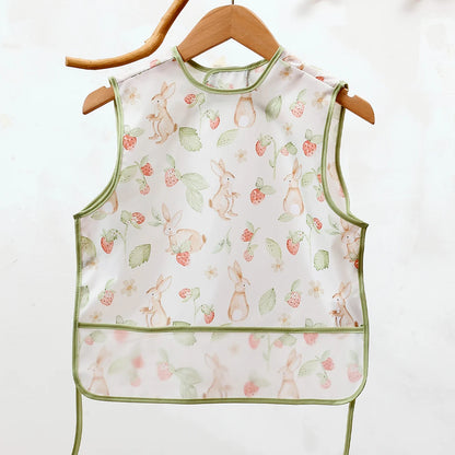 1 Pc 100%Polyester Waterproof Baby Bibs for Infant Toddler Cute Sleeveless Feeding Apron Bib Meal Burp Cloths