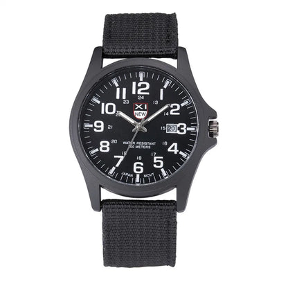 Men Genuine XINEW Brand Watches Students Fashion Casual Nylon Band Sports Army Gifts Date Quartz Wrist Watch Black Montre Homme