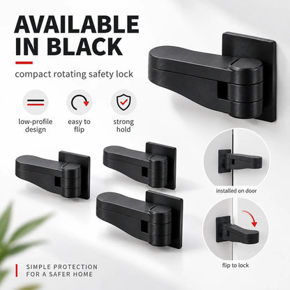 Baby Cabinet Lock for Container Anti-closing Door Blocks Drawers Children Closet Closure Security Rails Stops Plush Handle Hole