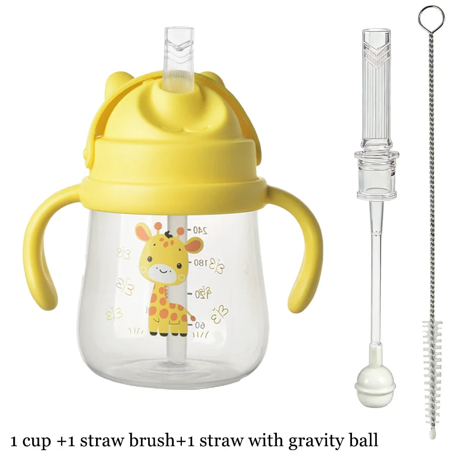 Duckbill Training Cup with Handles for Infants Baby Special Water Cup for Toddler Boy Girl Learning Independent Drinking Cup