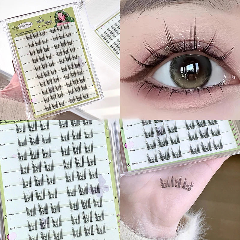 No-Glue False Eyelashes Easy 3-Step Application Natural Glue-free False Eyelashes DIY Lashes for Beginners with Sunflower Desig