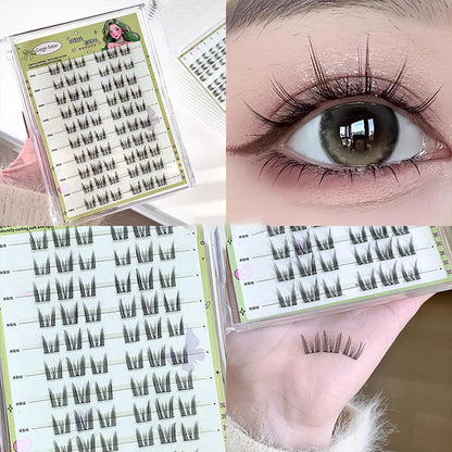 No-Glue False Eyelashes Easy 3-Step Application Natural Glue-free False Eyelashes DIY Lashes for Beginners with Sunflower Desig