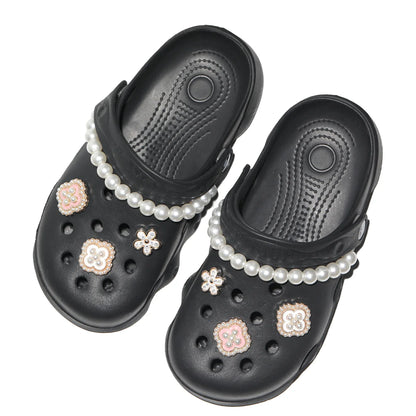 Kids' Glitter Clog, Lightweight EVA Garden Shoes, Waterproof Non-Slip Sandals, Comfortable Slip-On Shoes for Indoor Outdoor 1214
