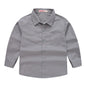 Children's Shirt in the Spring and Autumn New Boys and Girls Suit Collar Shirt Children's Pure Color Long Sleeve Shirt