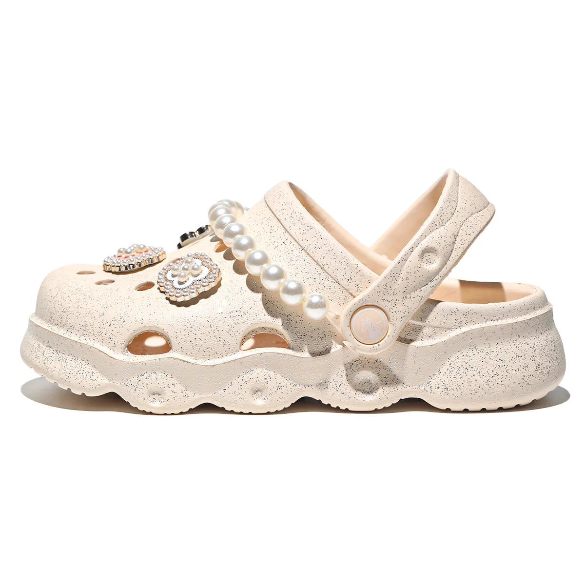 Kids' Glitter Clog, Lightweight EVA Garden Shoes, Waterproof Non-Slip Sandals, Comfortable Slip-On Shoes for Indoor Outdoor 1214