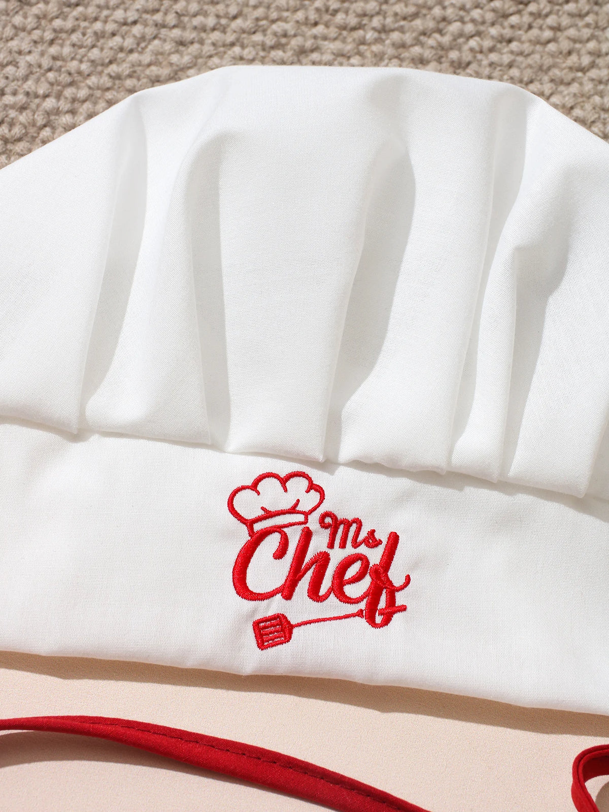 Ylsteed 2 Pcs Set Cute Baby Chef Apron and Hat Infant Kids White Cook Costume Photography Prop Newborn Hat Apron-HD