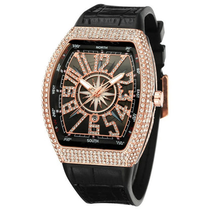 Top Brand Luxury Watch Men Classic Tonneau Case Calendar Quartz Watch for Men Male Clock Hombre Relogio Masculino 2023 New