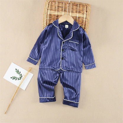 New Spring Autumn Baby Boys Clothes Set Children Pajamas Long Sleeved Shirt Pants 2Pcs/Sets Kids Girls Sleepwear Infant Costume