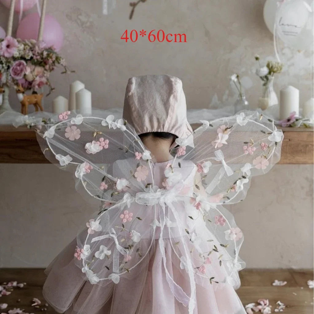 Butterfly Wings Angel Fairy Costume Newborn Baby Photography Props Soft Girl Photo Shoot Accessories