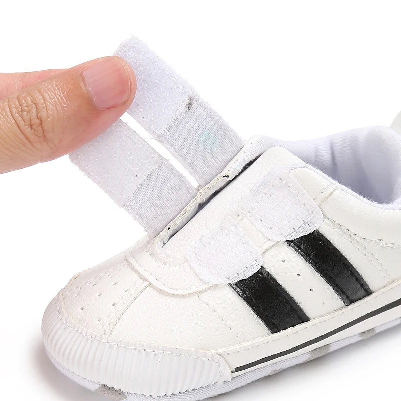 Baby Boys Girls Spring Autumn Shoes 0-1 Year First Walker Fashion Striped Rubber Soles Casual Sports Newborn
