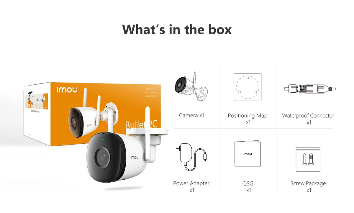 IMOU Clearance Outdoor Surveillance Camera WiFi IP Camera AI Personal Detection Smart Tracking Compatible with Alexa Waterproof