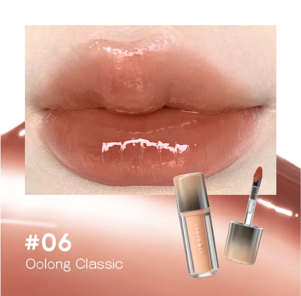 Judydoll Dual Finish Watery Lip Gloss 2.4g Nurturing Hydrating Color Fresh Makeup Cosmetics