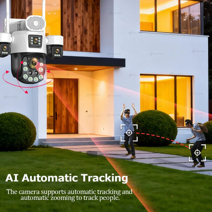 20MP AOV Solar Outdoor Surveillance Camera 4G SIM 7/24 Hours Recording 60X Optical Zoom Auto Track 31200mah Security PTZ Cameras