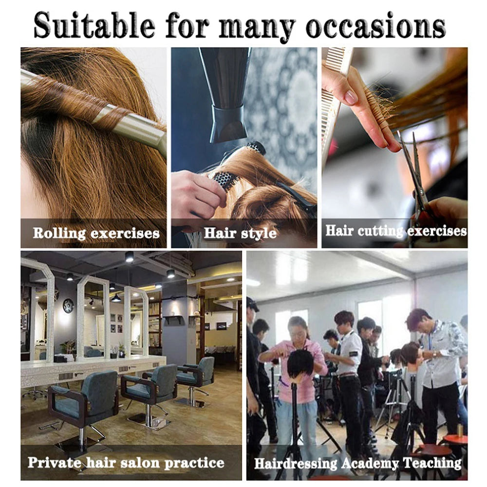 85% Real Human Hair Mannequin Head Without Make-up Professional Hairdressing Training Head For Hair Styling Braid Curl Cut DIY