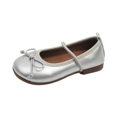 Children Flats Girls Shoes Spring Autumn Children Oxfords For Girl School Toddler Soft PU Leather Shoes Silver, Gold, Black
