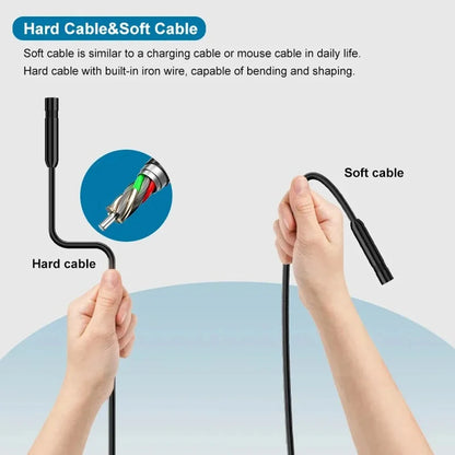 Endoscope Camera  Borescope with 8 LED Lights 8mm Inspection Camera for iOS System