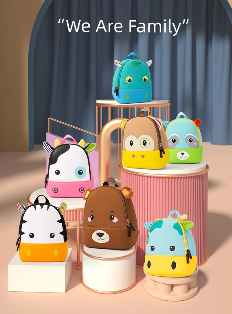 Fashion Children School Bags 3D Biomimetic Animal Kids Backpack Kindergarten Boys and Girls School Bags Mini Backpack Book Bag