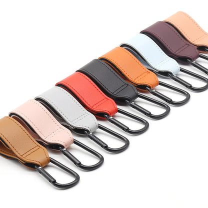 1/2pcs PU Leather Baby Bag Stroller Hook Pram Rotate 360 Degree Rotatable Cart Organizer Pram Hook Stroller Accessories