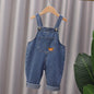2024 Fashion Spring Autumn Kids Jumpsuit Boys Girls Cartoon Denim Bib Pants Children Trousers Fashion Toddler Casual 0-5Y