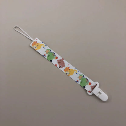 Cartoon Fixed Button Baby Pacifier Clip Chain Ribbon Dummy Soother Holder Chain Anti-drop Buckle Strap for Pacifier Baby Feeding