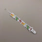 Cartoon Fixed Button Baby Pacifier Clip Chain Ribbon Dummy Soother Holder Chain Anti-drop Buckle Strap for Pacifier Baby Feeding