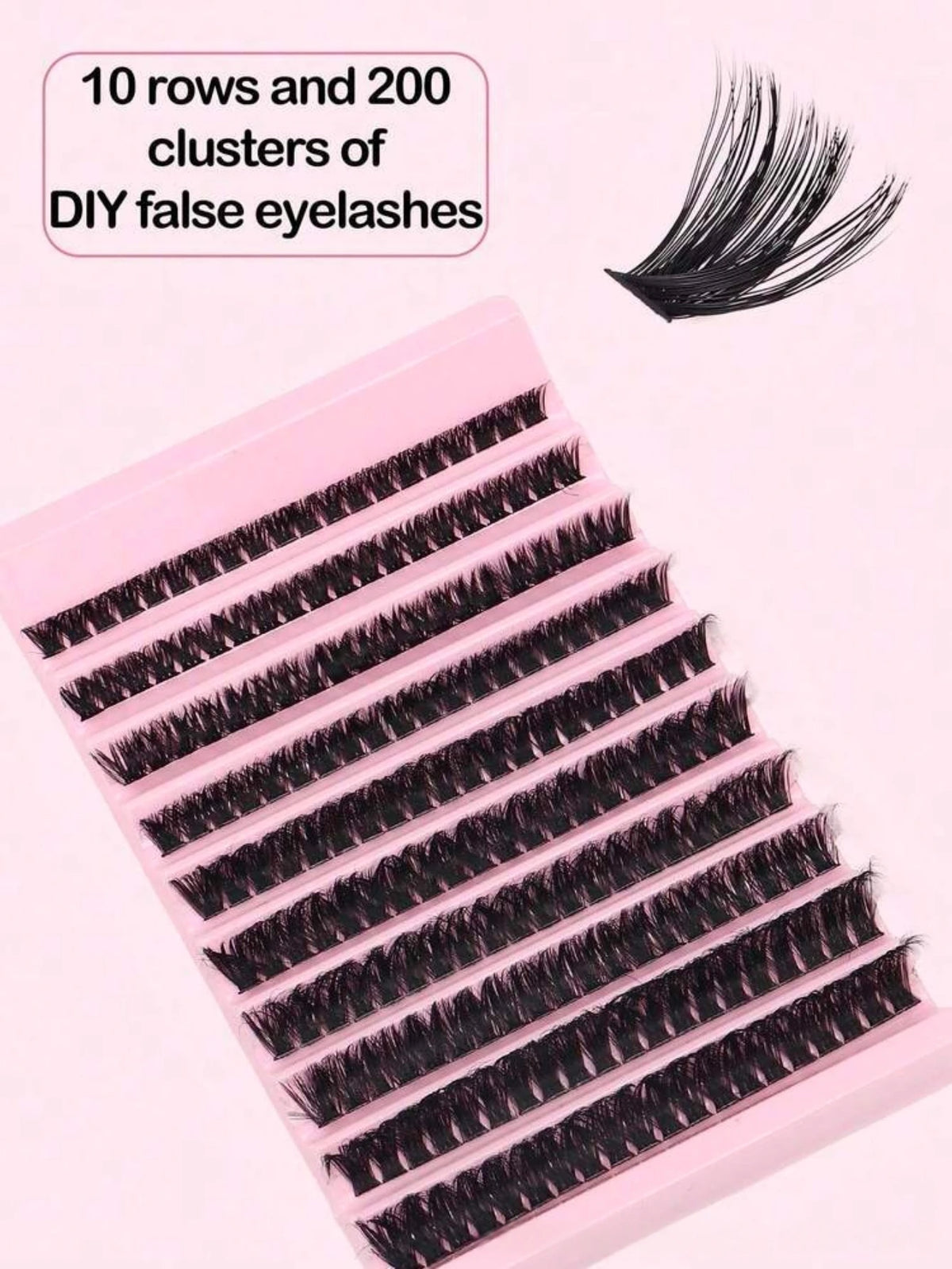 Cluster Lashes, 240pcs 40D 9-16mm Mixed Lengths, Ultra-Natural Look Thin Ultra-Soft Ultra-Light, Reusable  for Beginners