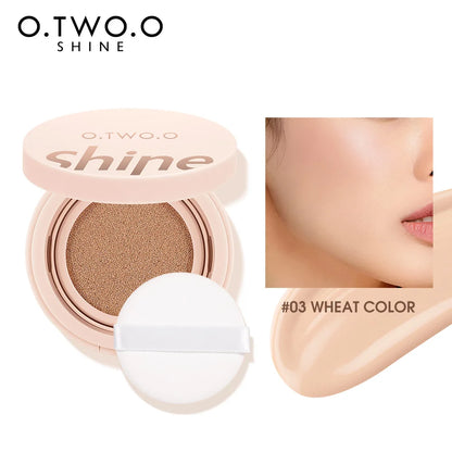 O.TWO.O Air Cushion BB Cream 3 Colors Fuller Coverage Waterproof Long-lasting Concealer Cushion Compact With Puff Face Makeup