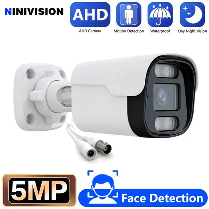 5MP Wired CCTV Analog Security Camera Outside Street Waterproof AHD Dome Video Surveillance Camera BNC XMEYE 4K 5MP AHD DVR View