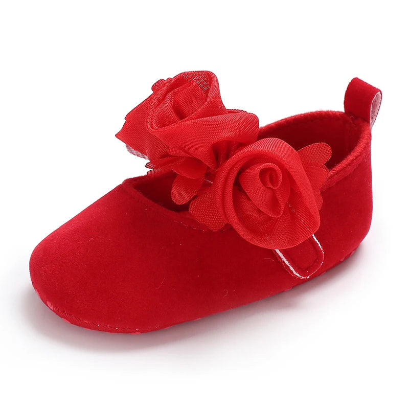 Baby Learning Walk Shoes, Elegant 3D Flower Infant Crib Shoes,Multi Style Soft Dress Footwear for Newborn Baby Girls 0-18Months