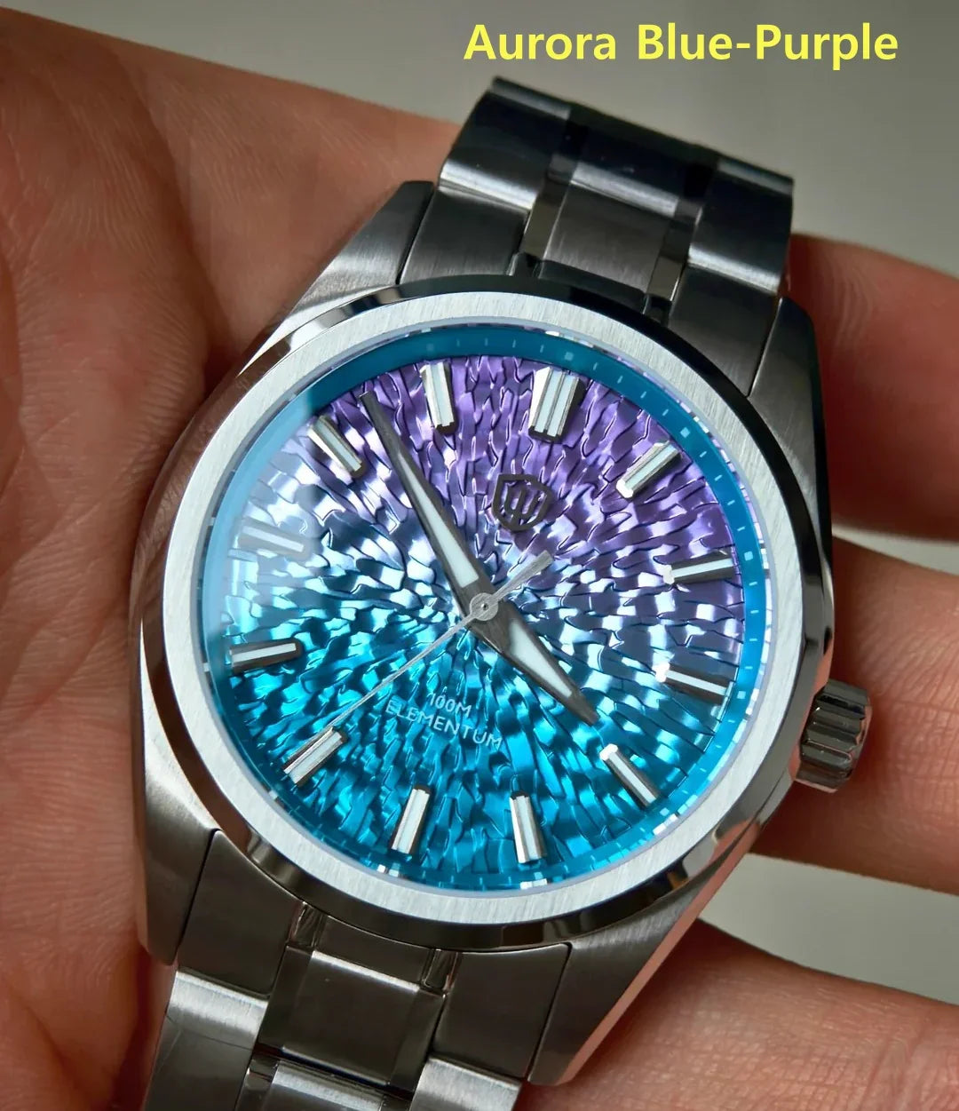 Watchdives WD0003C Ice Crack Dial 38mm Men Watch VH31 Sweep Seconds Quartz Movement Sapphire Luminous 10Bar Waterproof Watches