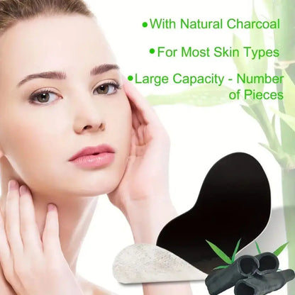10PCS New Deep Cleaning Nose Patch Shrink Pore Bamboo Charcoal Blackhead Remover Shaped Black Nose Pore Strips Women Beauty