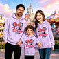 2026 Family Matching Hoodie Ears Castle Print Women Men Kids Multicolor Sweatshirt Land Trip Pullover
