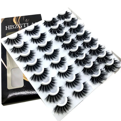 16 Pairs 3D Mink Lashes Natural False Eyelashes Dramatic Volume Fake Lashes Makeup Eyelash Extension Silk Eyelashes