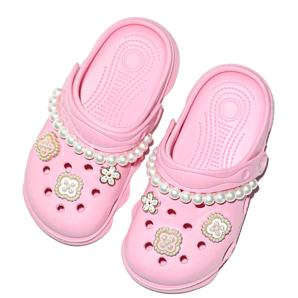 Kids' Glitter Clog, Lightweight EVA Garden Shoes, Waterproof Non-Slip Sandals, Comfortable Slip-On Shoes for Indoor Outdoor 1214