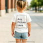 Personalized Kids T‑Shirts Front Back Print Customized Girl Short Sleeve T‑shirt Custom Photo Text Logo Tee For Girls Casual Tee