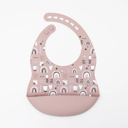 Customize Cartoon Animal Silicone Baby Bib with Name & Pattern Food-Grade Solid Feeding Bib DZ31