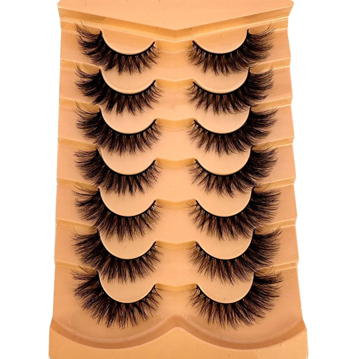 NEW 7pairs 8D Mink Lashes Natural Short False Eyelashes Mink Eyelashes 3D Mink Lashes Wispy HandMade Full Strip Lashes  Makeup