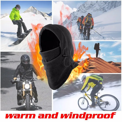 New Fashion Warm Cap Winter Men Women Hats Thermal Fleece Balaclava Hats Neck Warmer Hiking Scarves Outdoor Riding Windproof Cap