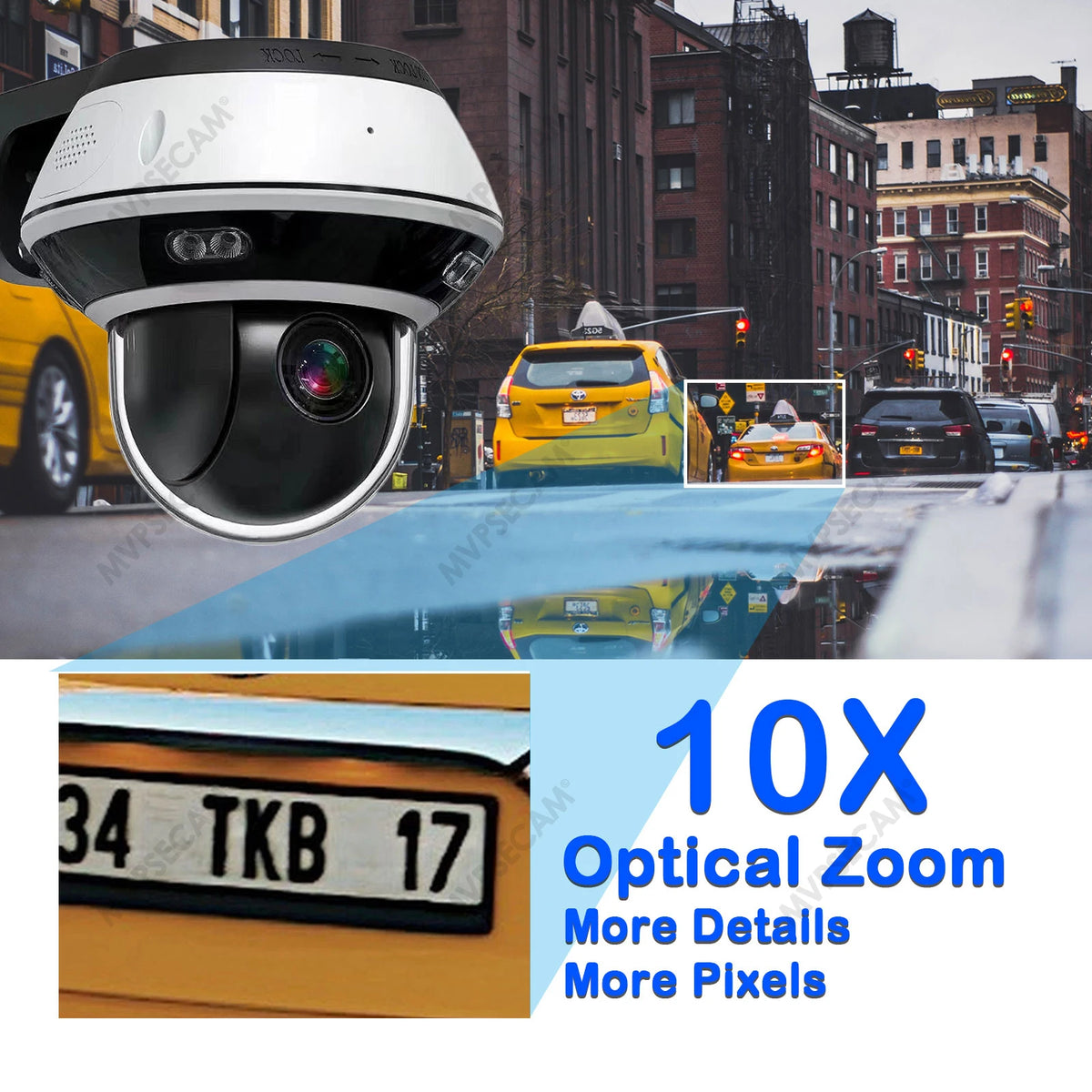 3840*2160P Ultra HD 10X Optical Zoom 4K 8MP Surveillance IP Camera POE Video Outdoor Security IP Cameras PTZ Smart Home CCTV