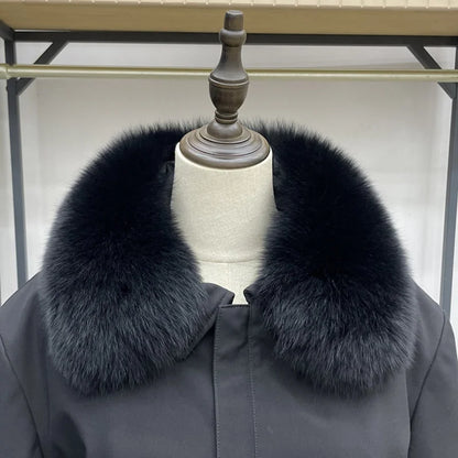 Real Fox Fur Collar Winter Men And Women's Fox Fur Square Collar Natural Fur Scarves For Ladies Neck Warmer Fur Scarf Shawls