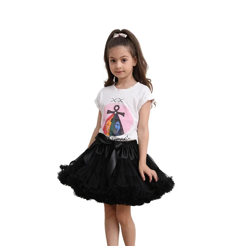 Lush Small Baby Girls Tutu Skirt for Kids Children Puffy Tulle Skirts for Girl Newborn Party Princess Girl Clothes 1-15 Years