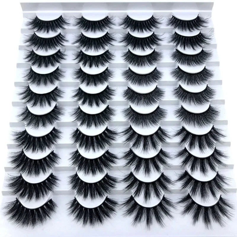 16 Pairs 3D Mink Lashes Natural False Eyelashes Dramatic Volume Fake Lashes Makeup Eyelash Extension Silk Eyelashes