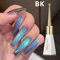 XEIJAYI Sparkling Glass Bead Cat Eye Gel Nail Polish Reflective Magnetic Gel Nude Color uv Permanent Seedling Varnish Nail Art